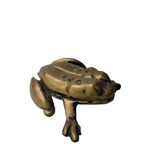 Antique Solid Brass Frog / Toad Hinged With Hidden Compartment, Made in England